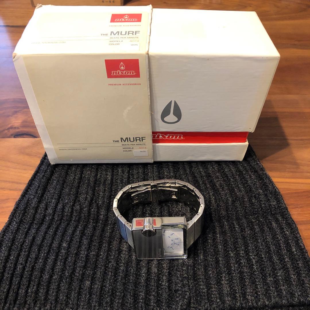 【廃盤】nixon murf ニクソン　マーフ　シルバー×ホワイト（文字盤）
