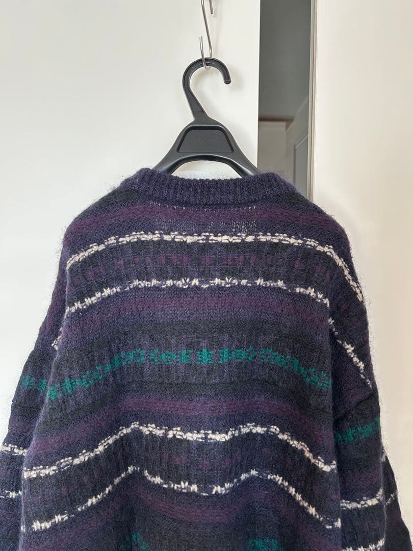 トップス stein SILK MOHAIR FAIRISLE KNIT CARDIGAN