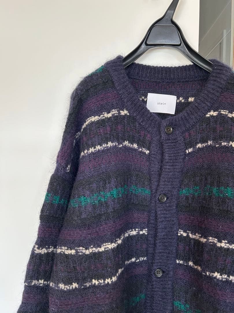 トップス stein SILK MOHAIR FAIRISLE KNIT CARDIGAN