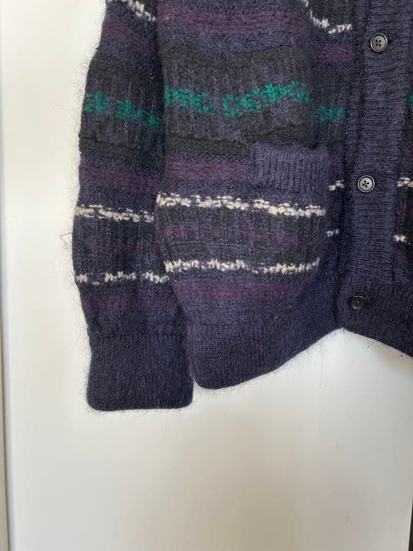 トップス stein SILK MOHAIR FAIRISLE KNIT CARDIGAN