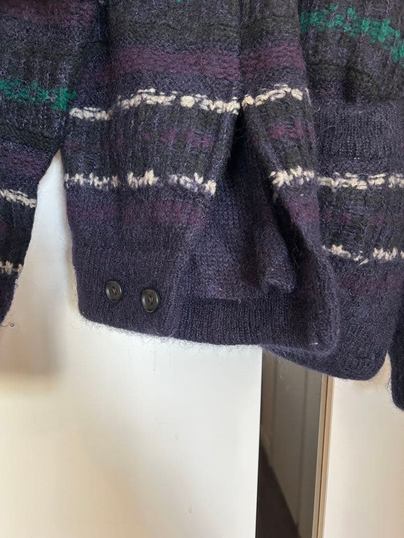 トップス stein SILK MOHAIR FAIRISLE KNIT CARDIGAN