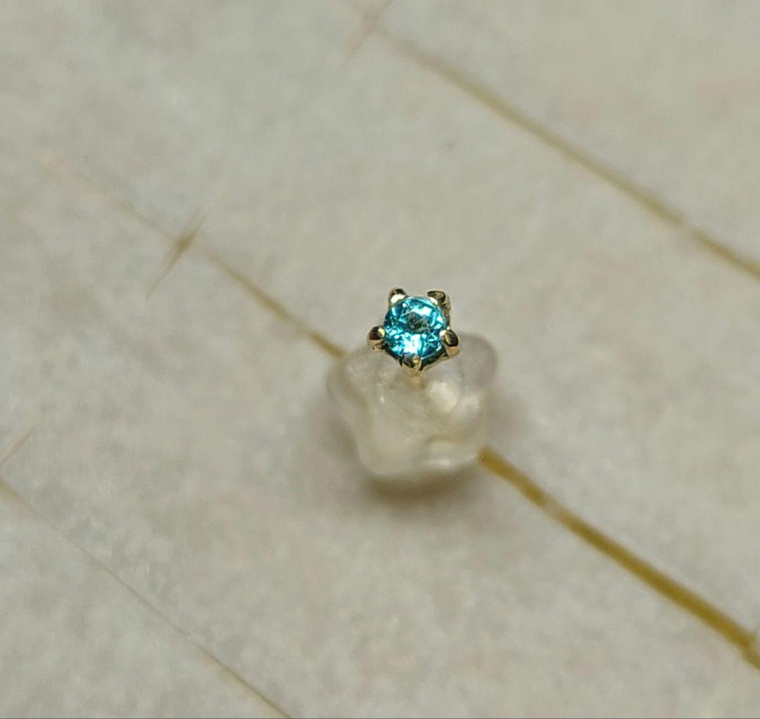 美しいブルーネオンのお星さま★ブラジルバターリャパライバトルマリン18金ピアス★