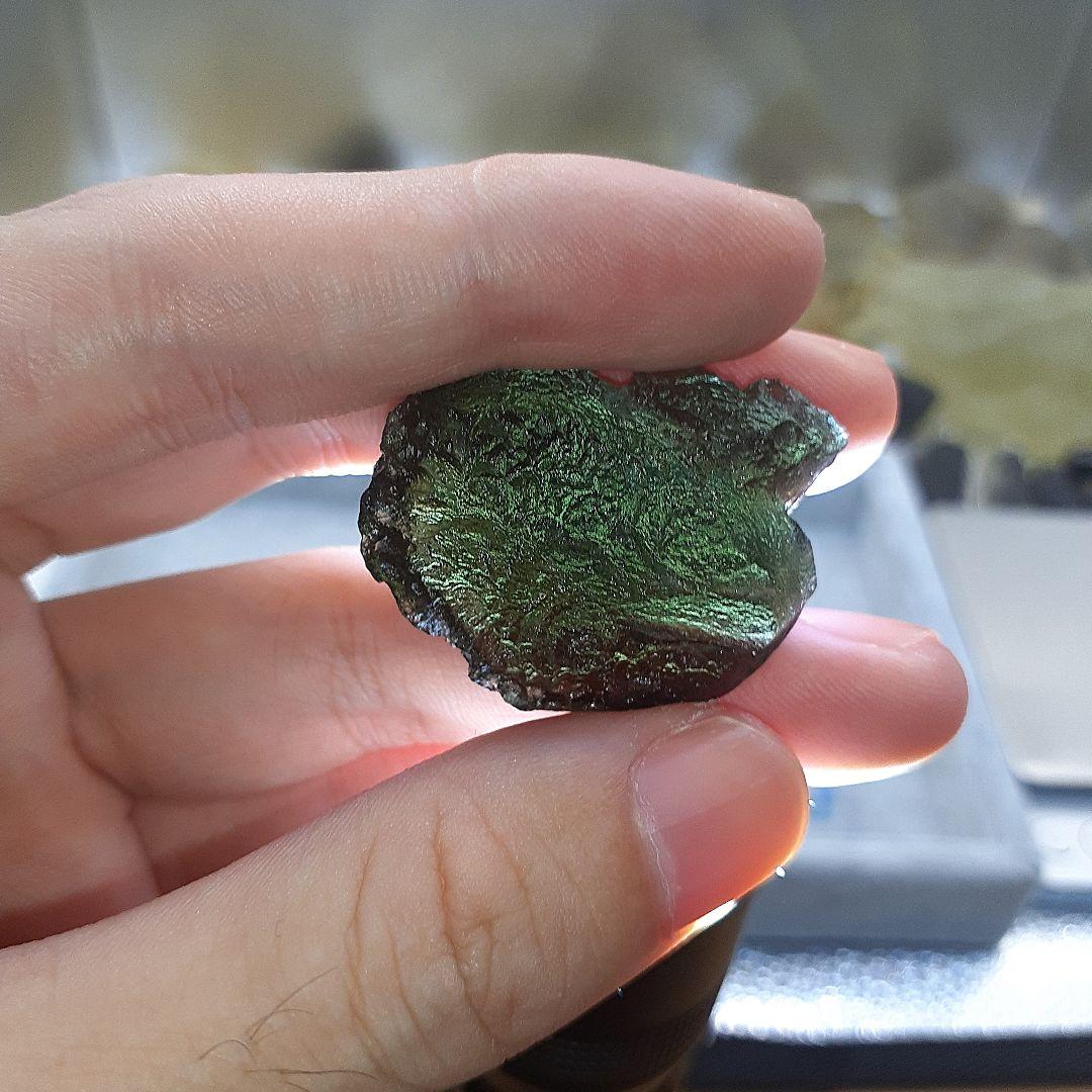 モルダバイト　片面磨き仕上げ　オールドストック