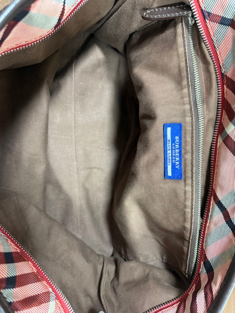 【希少カラー】BURBERRY BLUE LABEL トートバッグ チェック柄