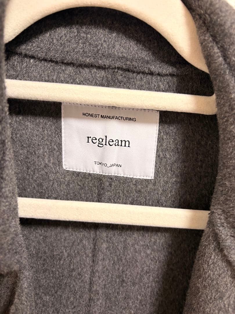 美品グレー ロングコート ベルト付き（タグ付き）