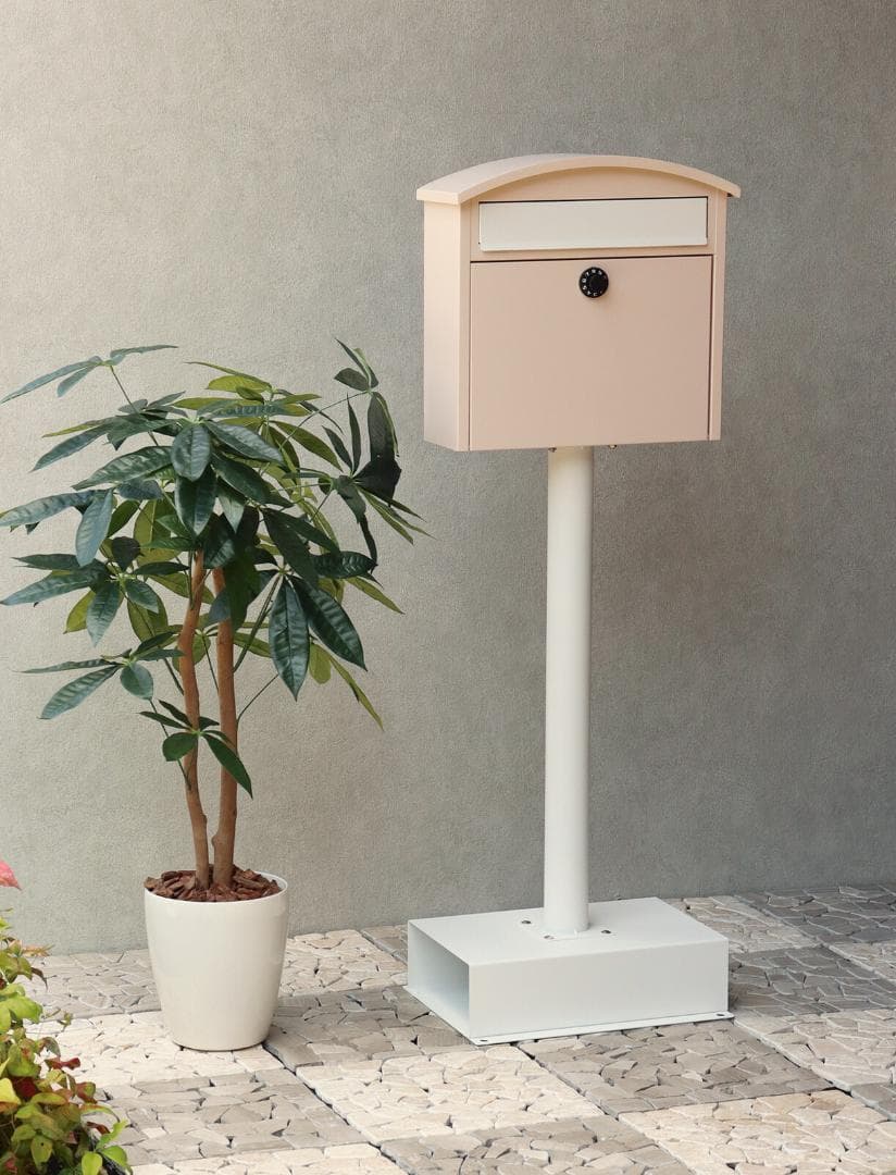 MJ PT SST　スタンドポスト　郵便ポスト　ピンク　ベージュ