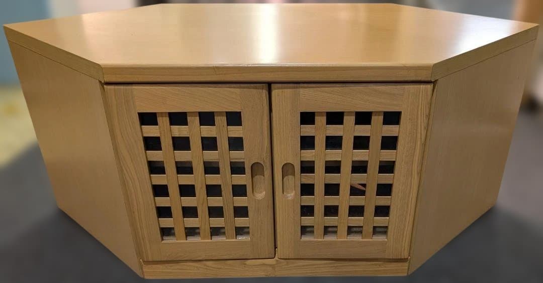 コーナーボード★テレビ台★木目★W558×D600×H460㎜【展示品・送料別】