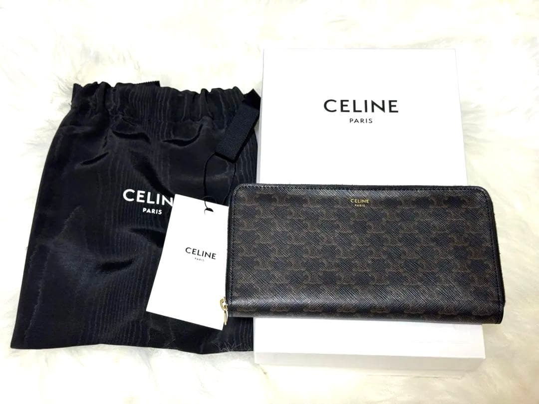 CELINE 長財布　ラウンドジップ　トリオンフ　最終値下げ　早い者勝ち