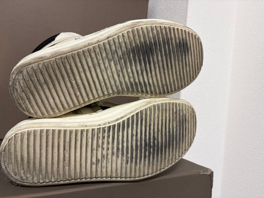 靴 Rick Owens geobasket milk black 40