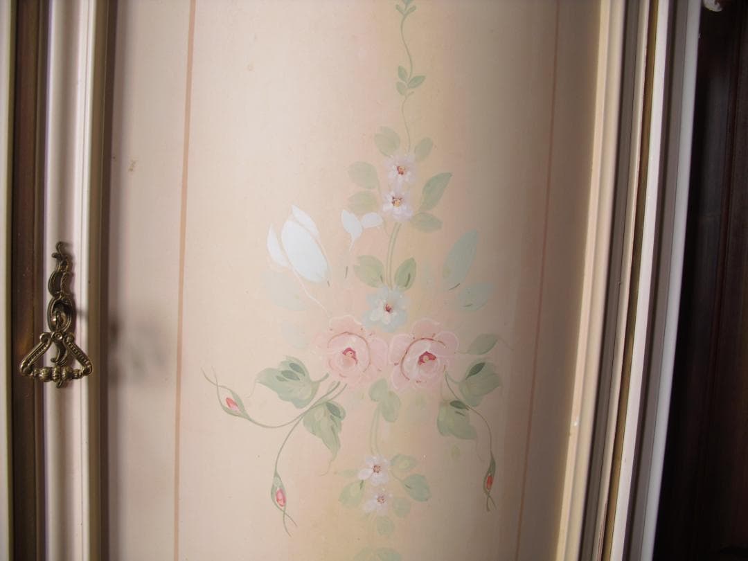 イタリア製 ロココ様式 サイドボード/キャビネット☆白家具 コンソール/飾り棚