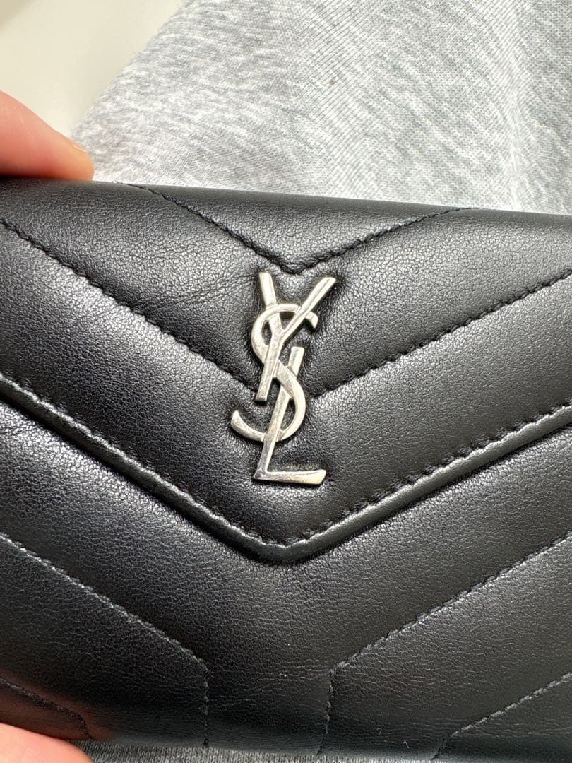 【正規店購入】SAINT LAURENT ブラック 二つ折り財布サンローラン
