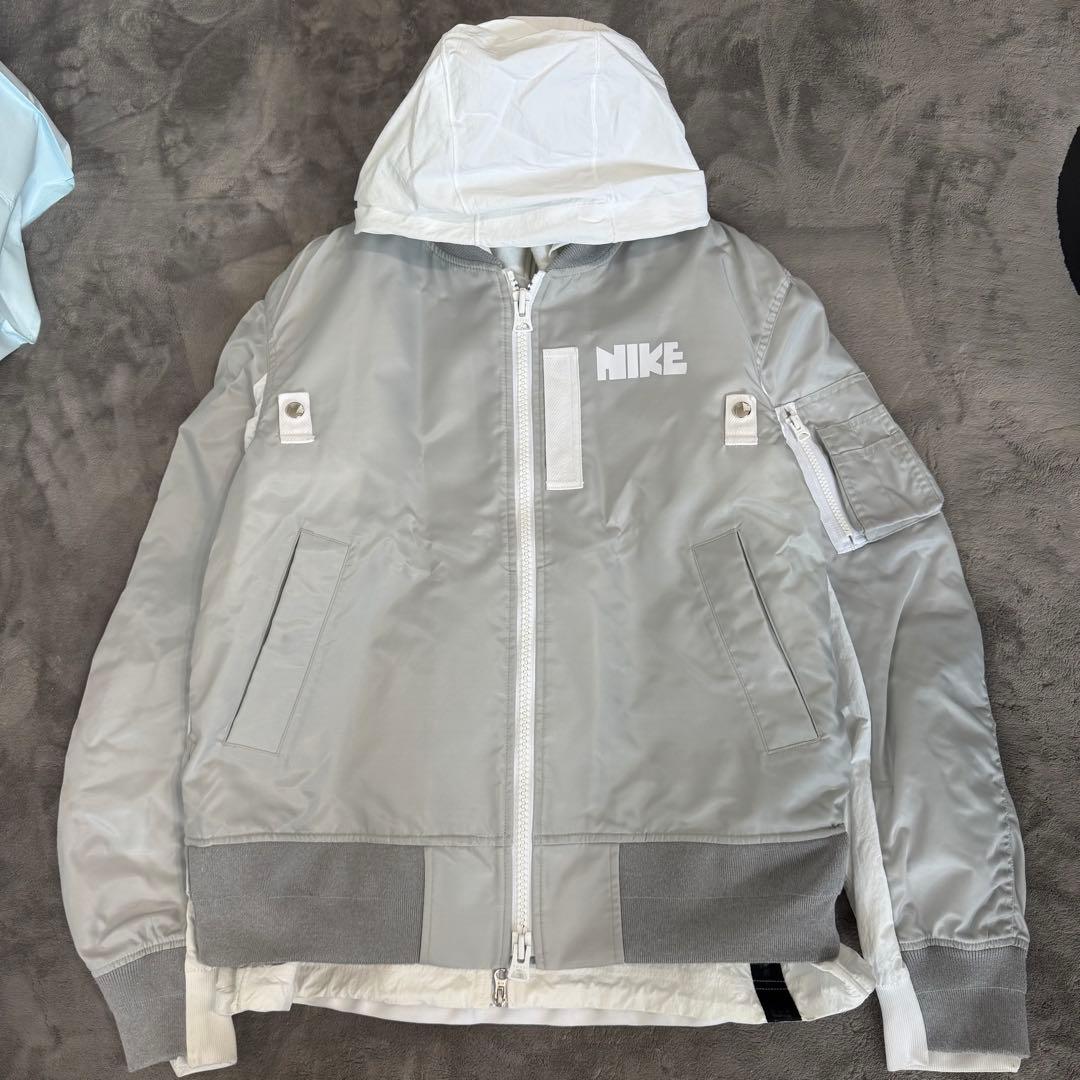 Sacai x NIKE Layered ボンバージャケットMA-1