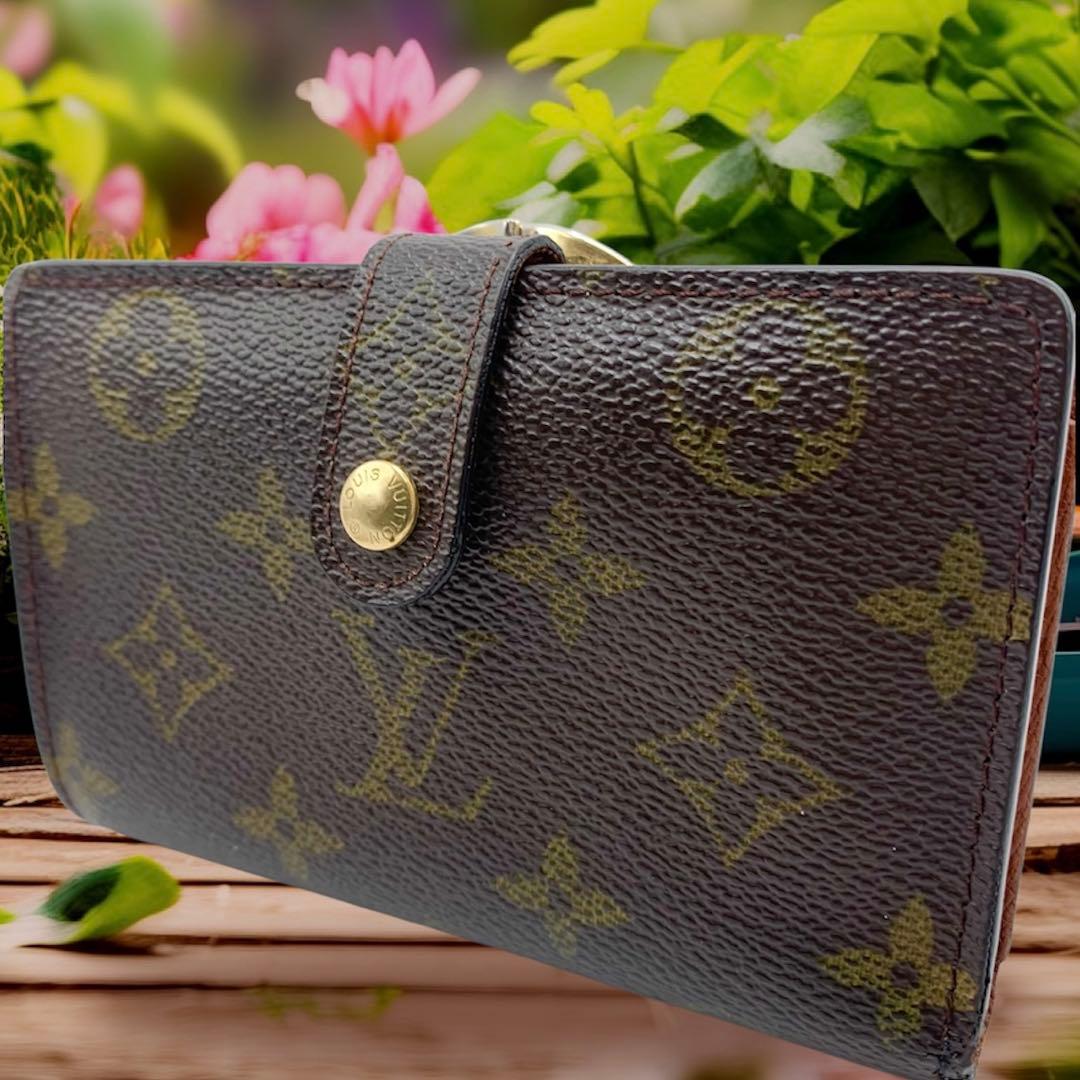 【極美品】ルイ ヴィトン ヴィエノワ がま口 モノグラム 折り財布 V1