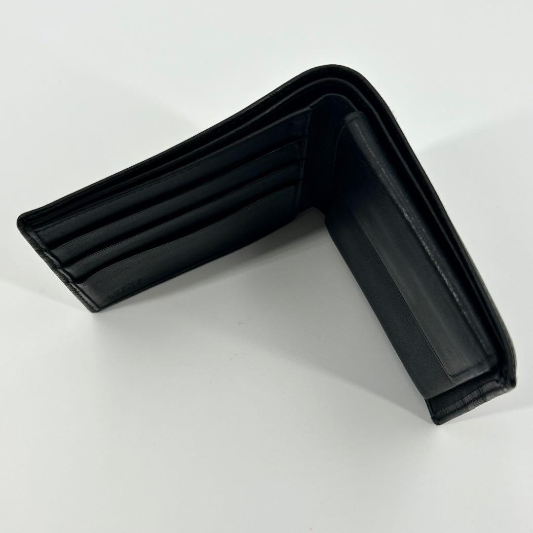 ロエベ 折り財布 アナグラム ロゴ レザー ブラック メンズ