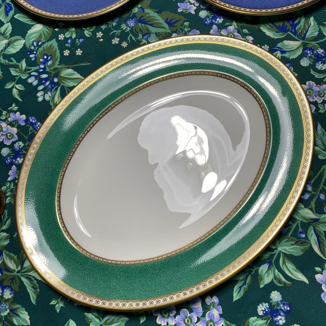 【新品未使用】ユーランダーパウダーシャグリーン　オーバルプレート