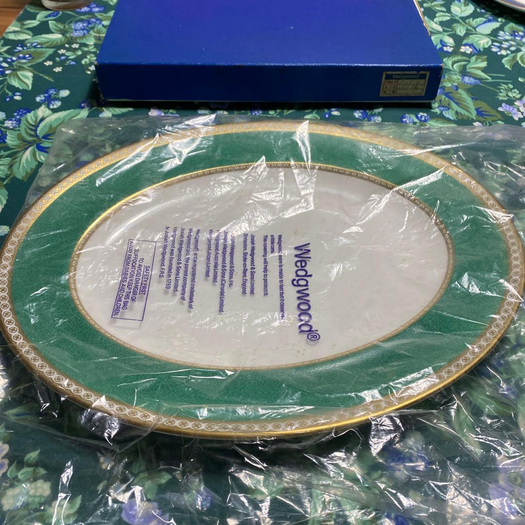 【新品未使用】ユーランダーパウダーシャグリーン　オーバルプレート