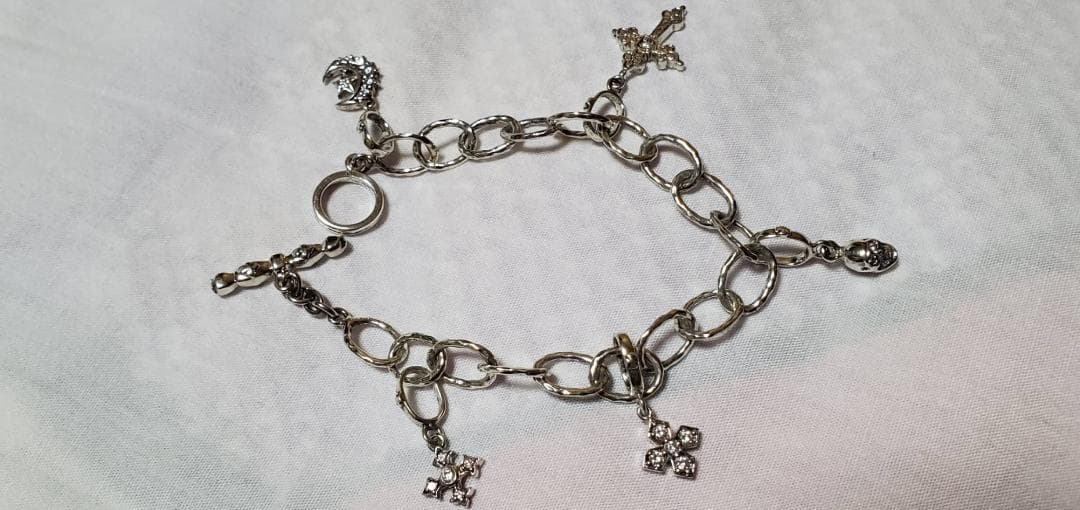 正規 ローリーロドキン mixアイコンチャームブレスレット SV ムーン クロス