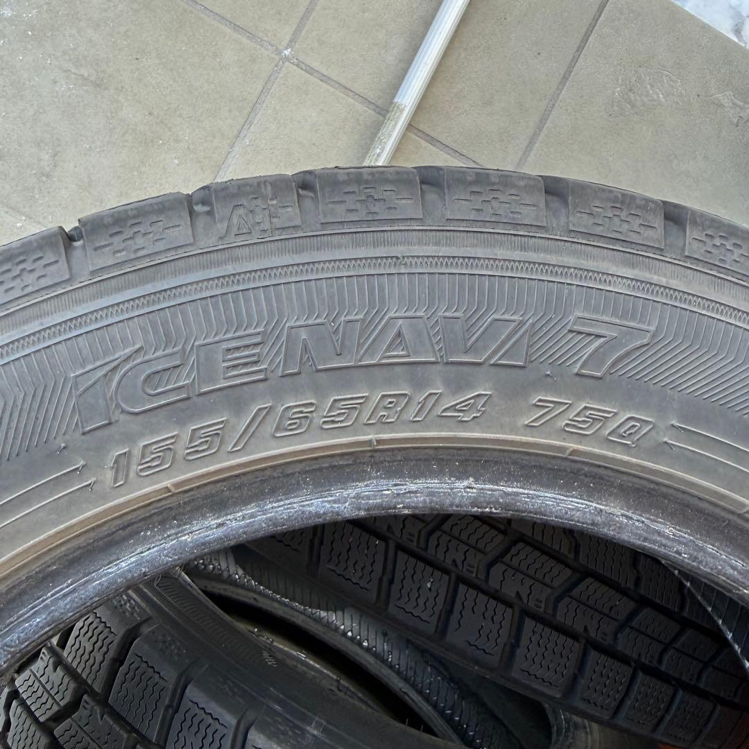 155/65R14グッドイヤーnavi7スタッドレス４本タントワゴンRn-box