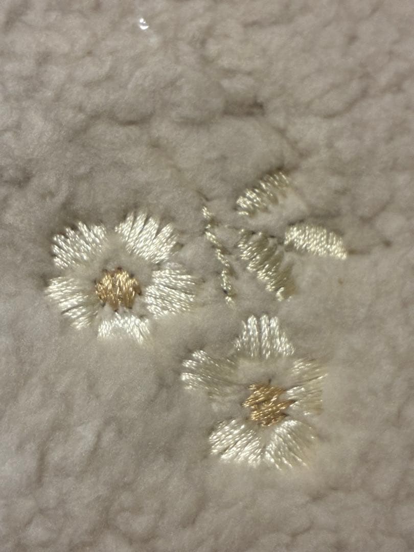 フランフラン　新品　掛け布団カバー　フラワー×ボア　シングル　ベージュ