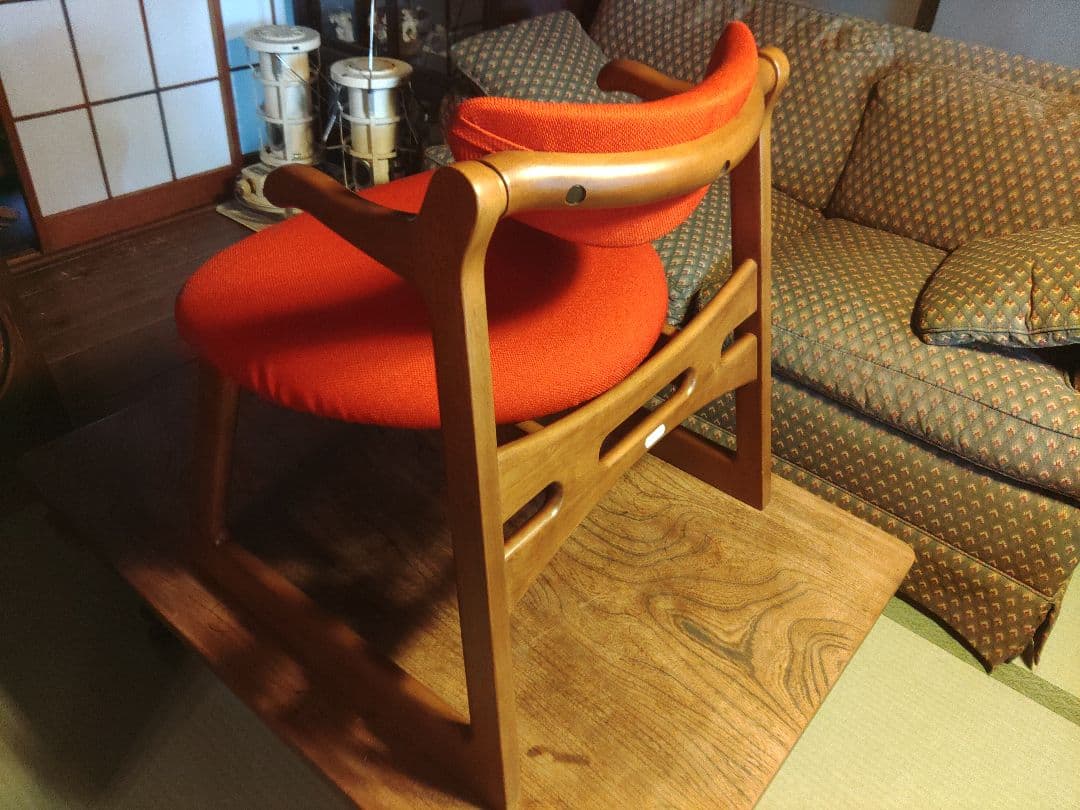 希少　ダイニングチェア KIRITSU 起立木工 CAチェア 400CH-赤