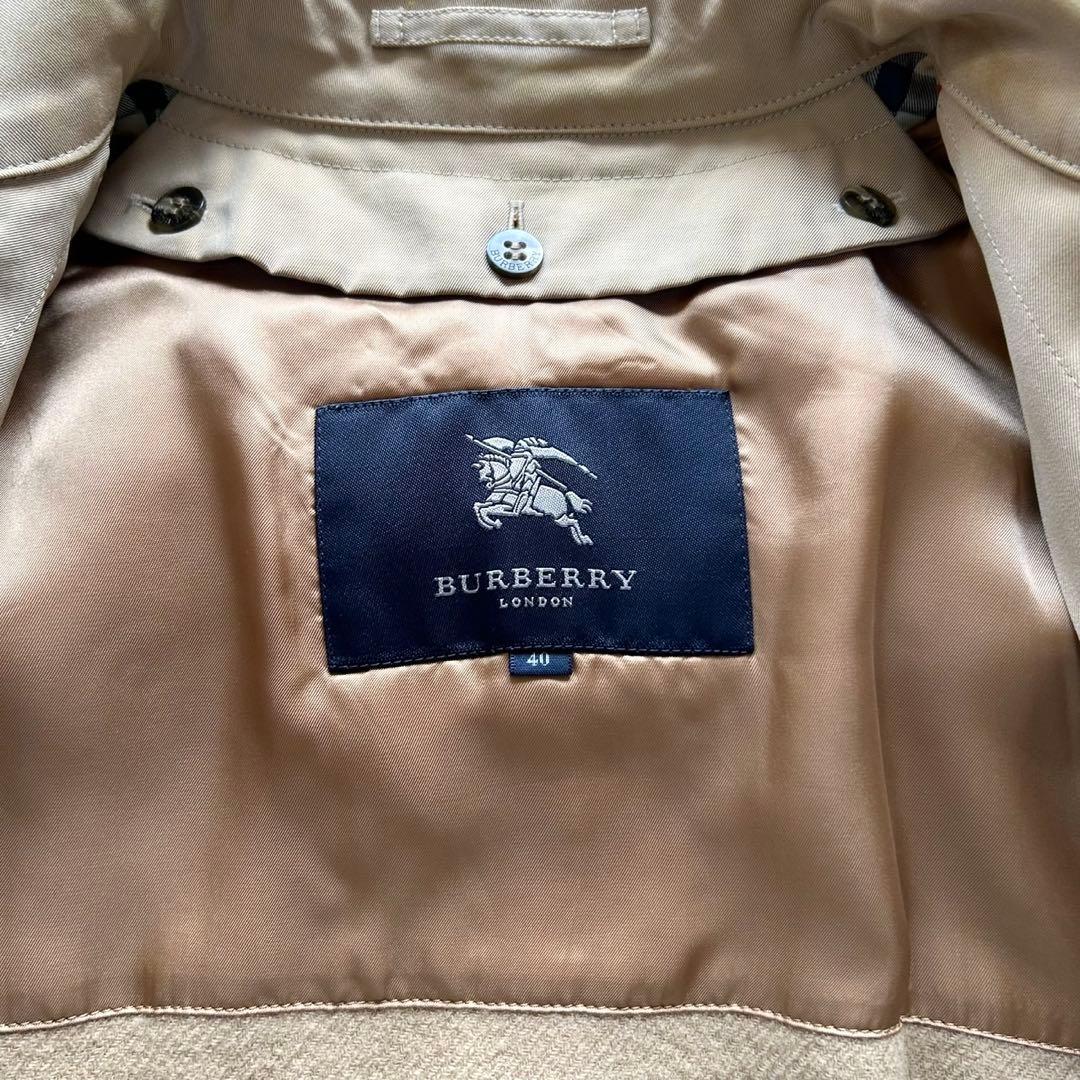 【美品】バーバリーロンドン　トレンチコート　ライナー付き　ロング丈　ベージュ　L