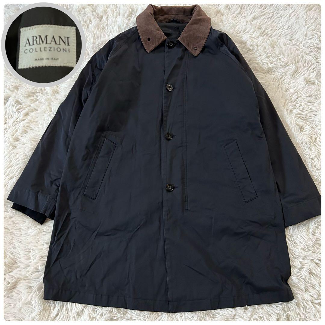 アルマーニコレツォーニ 中綿ライナー付 ステンカラーコート 50 XL相当