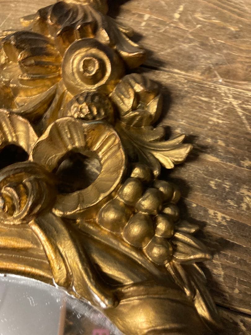 A 壁掛けインテリア　壁掛けミラー　ロココ調　エンジェル　ヨーロピアン　イタリア