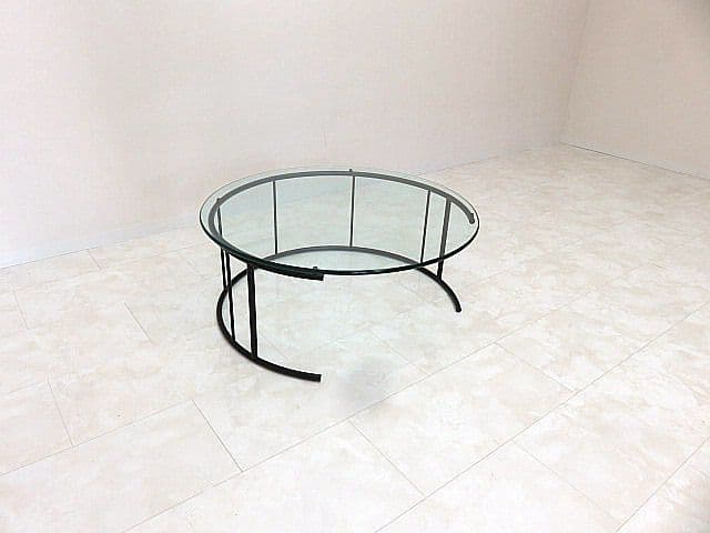 美品　フクラ「TMRB」 Lサイズ ガラスセンターテーブル 　リビングテーブル