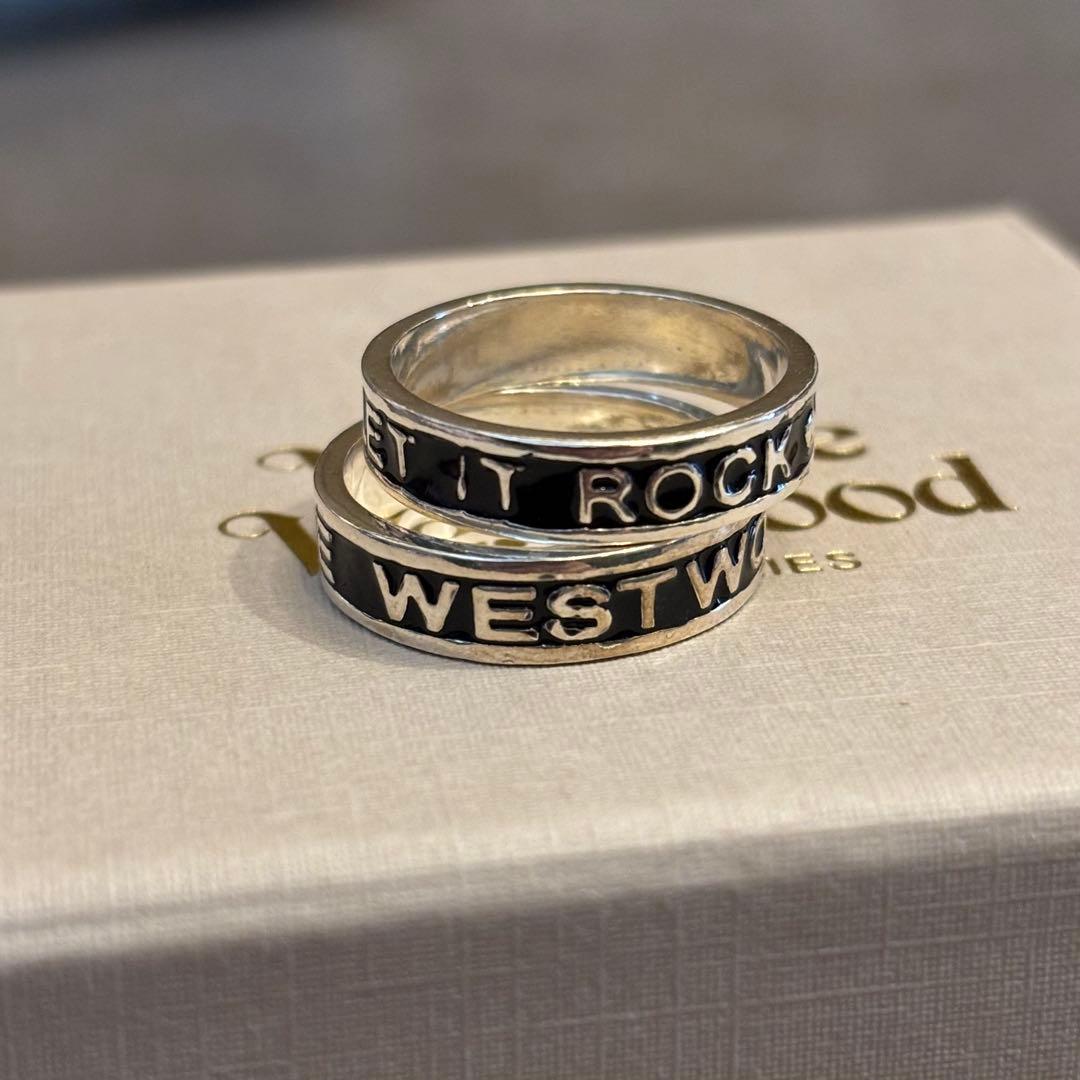 ヴィヴィアンウエストウッド カップルリング 指輪 LET IT ROCK 2連