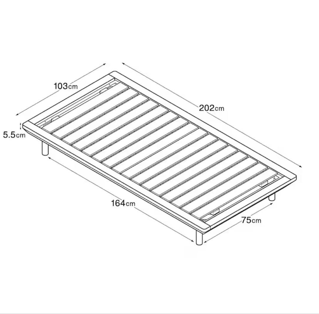 ✴︎無印良品　木製ベッドフレーム　オーク材　シングル　2022年購入　引き取り可