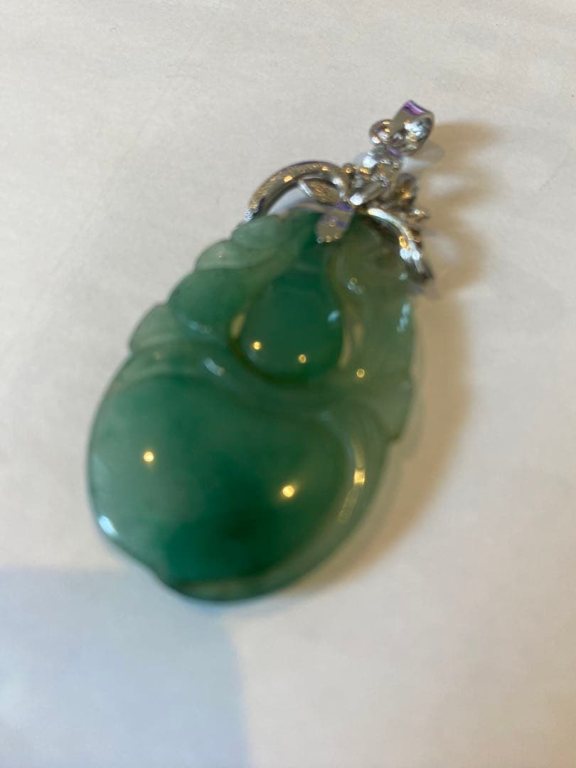 翡翠ペンダントセット（専用ケース付き）2点21g TA1116