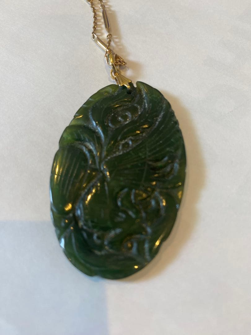 翡翠ペンダントセット（専用ケース付き）2点21g TA1116