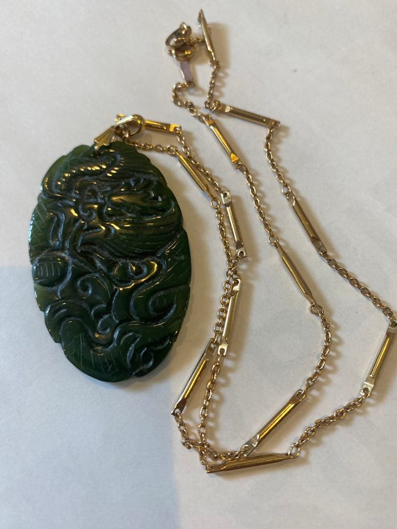 翡翠ペンダントセット（専用ケース付き）2点21g TA1116