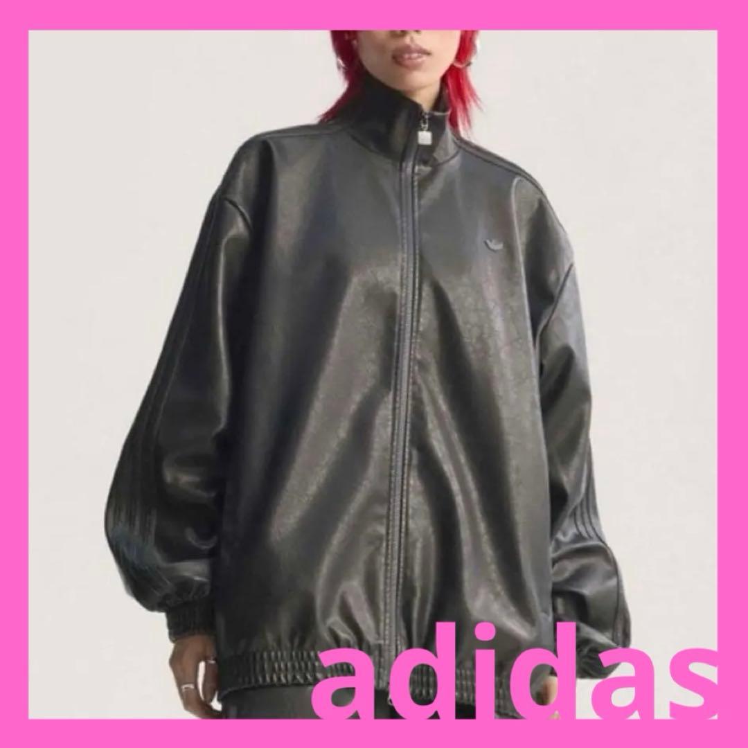 マル様　ファイヤーバード オーバーサイズ レザートラックトップ アディダス2XL