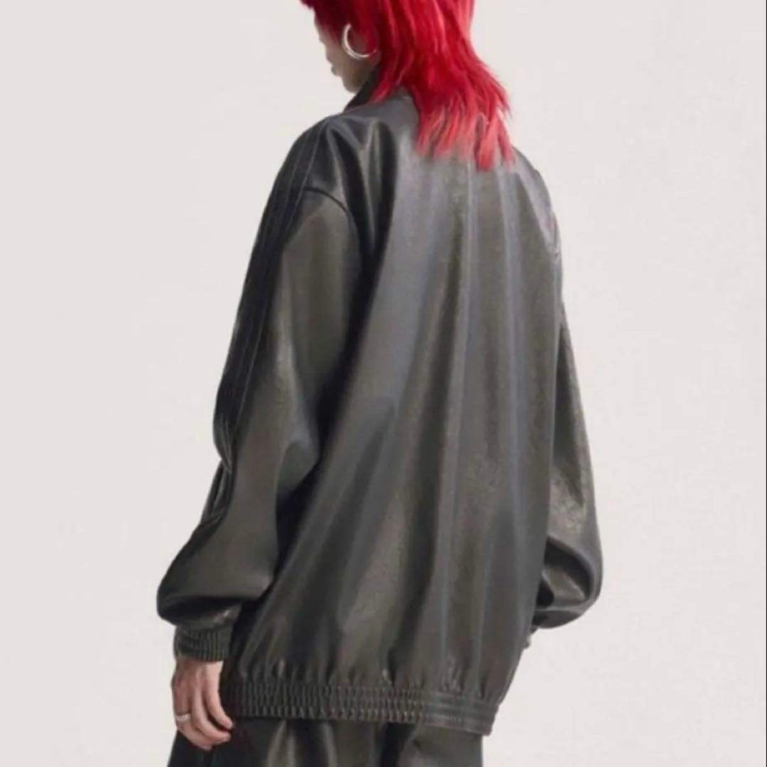 マル様　ファイヤーバード オーバーサイズ レザートラックトップ アディダス2XL