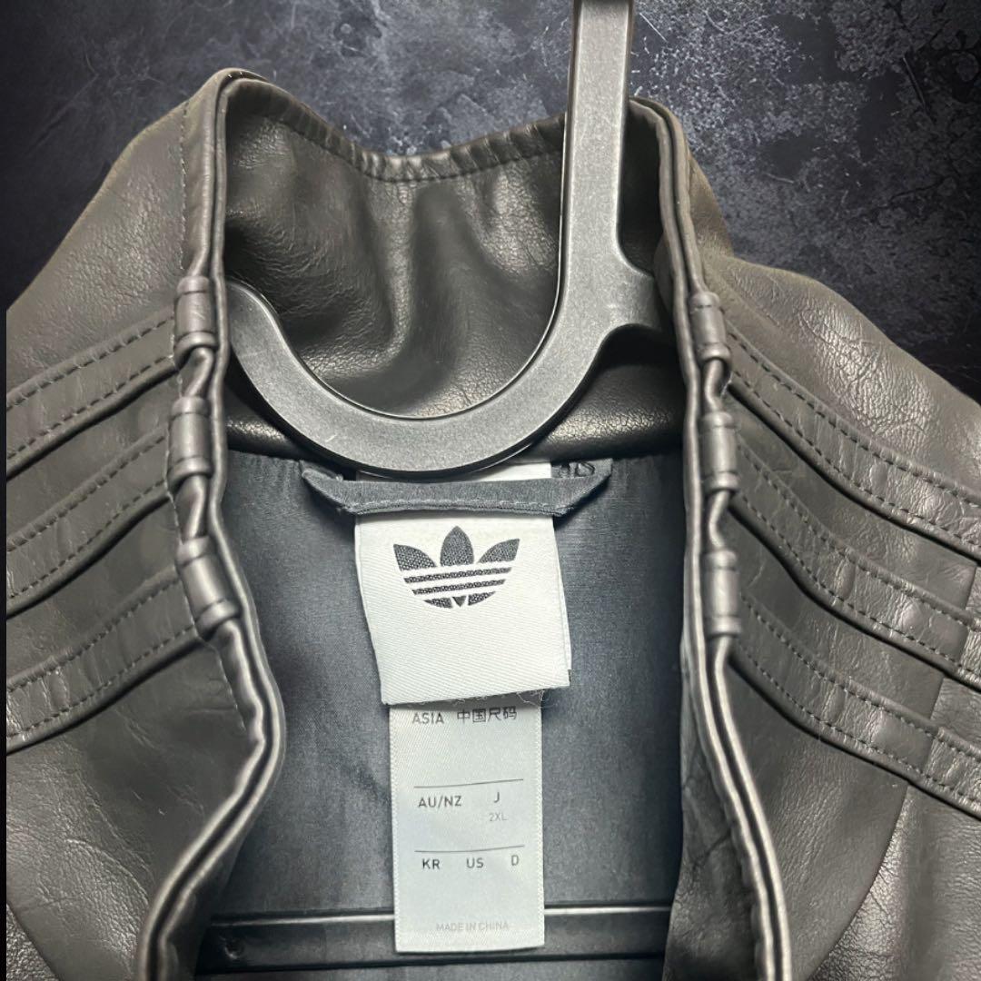 マル様　ファイヤーバード オーバーサイズ レザートラックトップ アディダス2XL