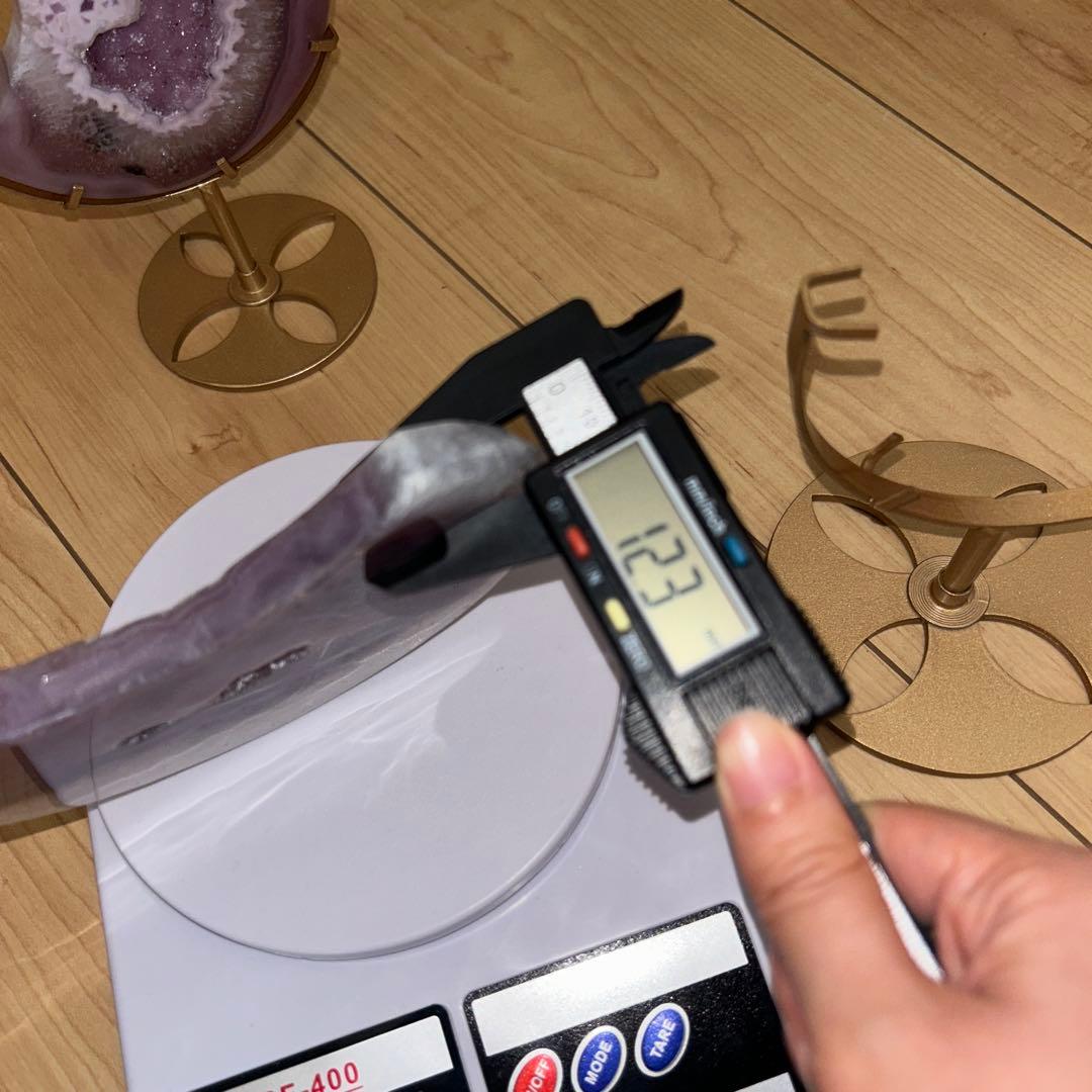 bigサイズ 瑪瑙 アゲート 月 専用台座付き 288g