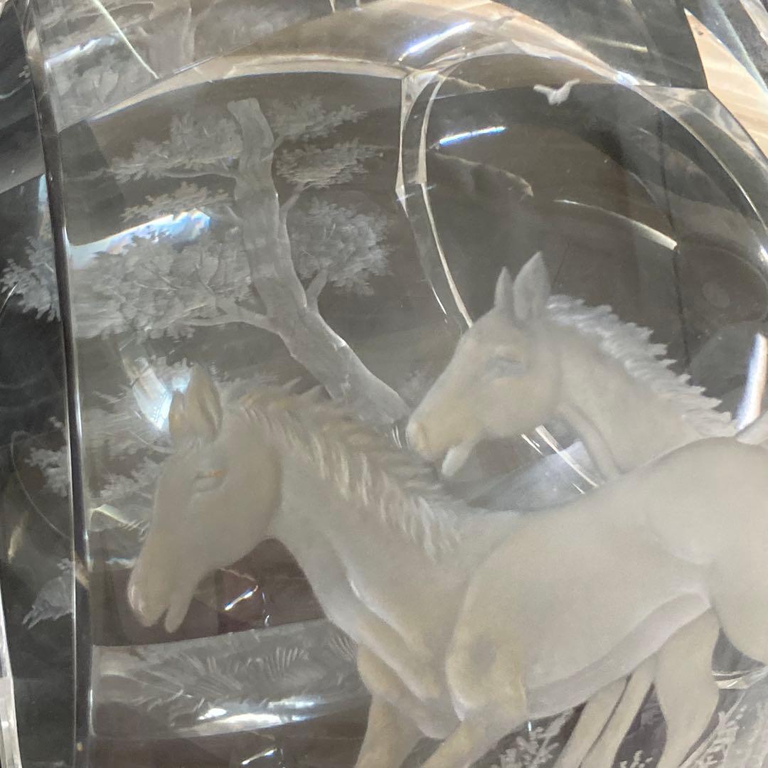 モーゼル　花瓶　馬　高さ約26cm