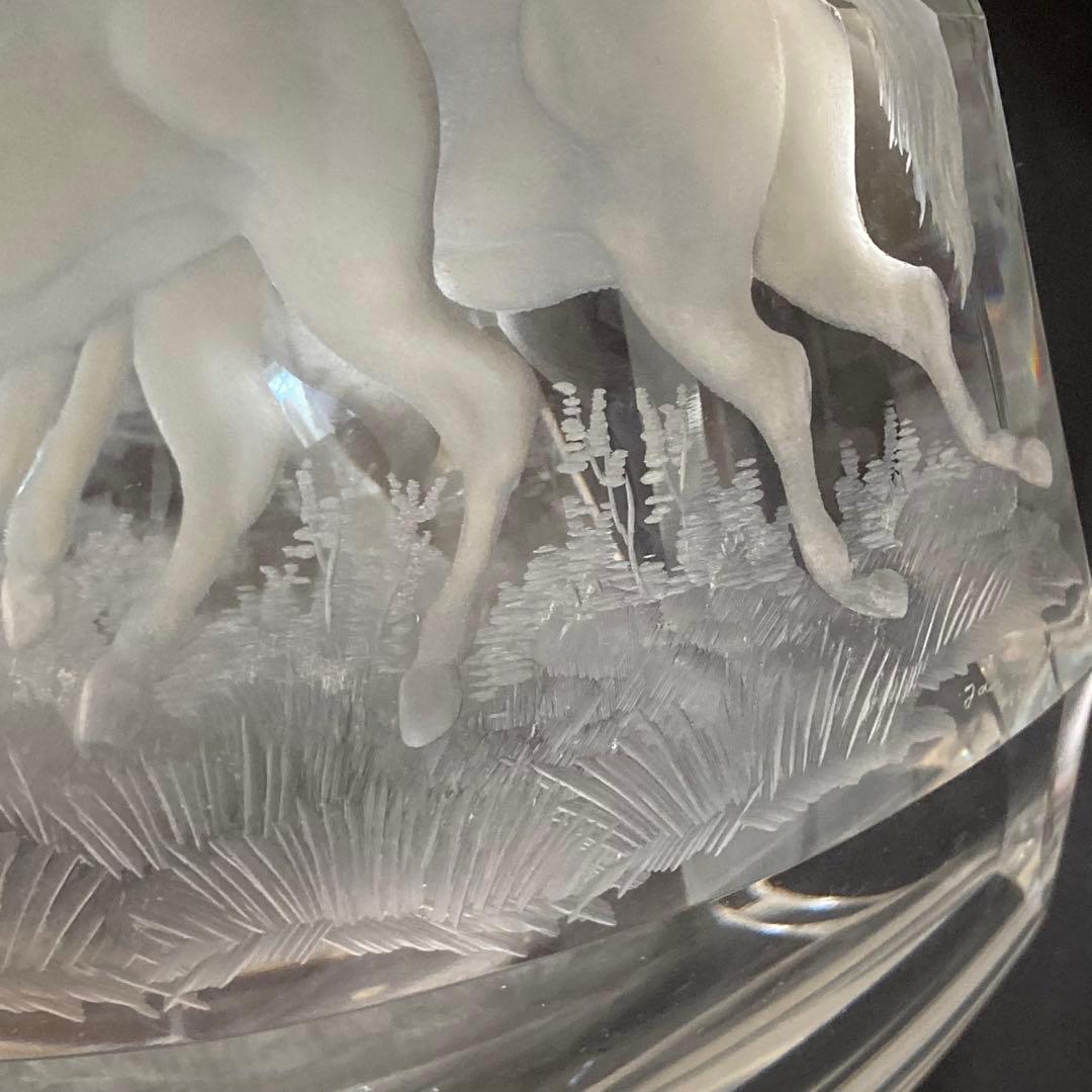 モーゼル　花瓶　馬　高さ約26cm