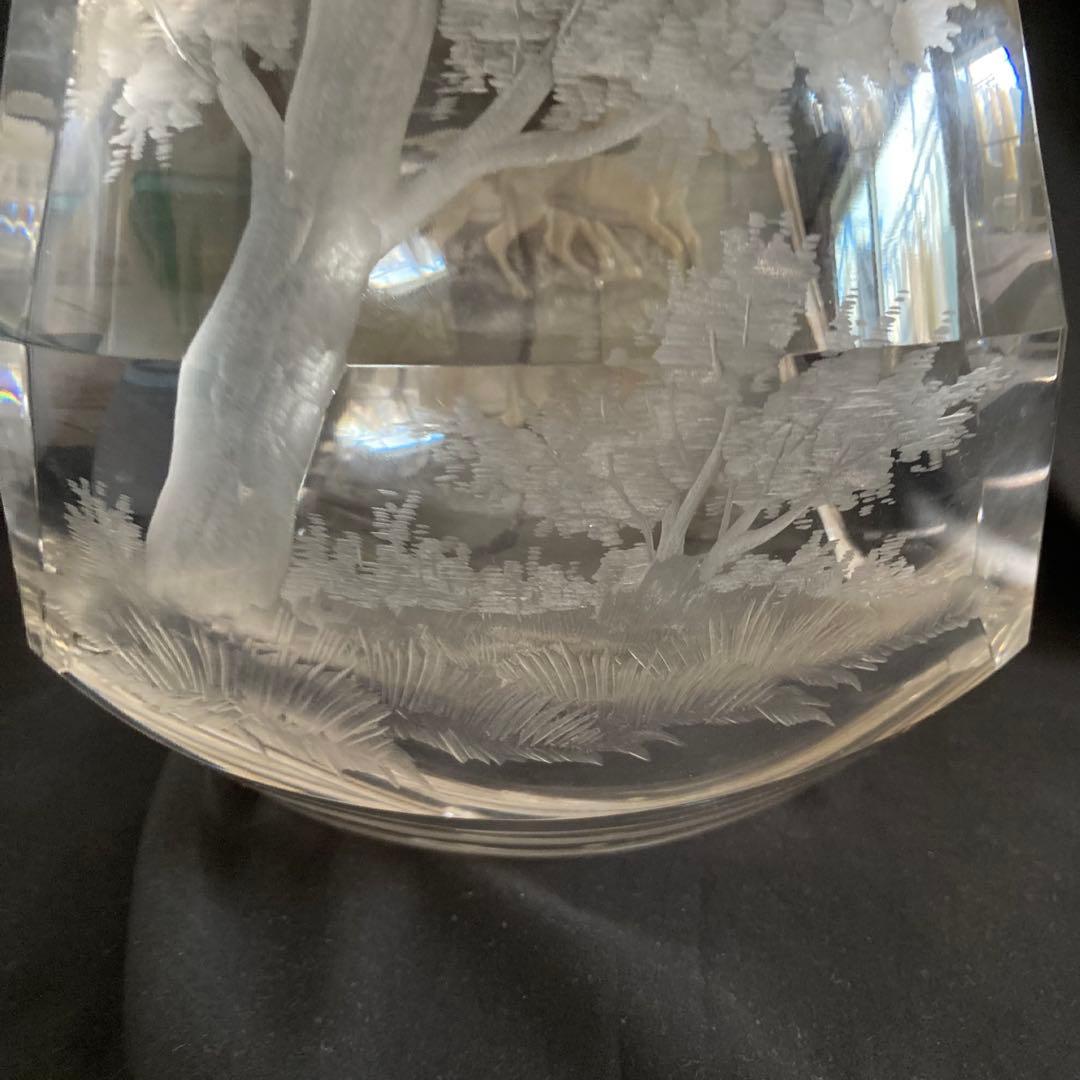 モーゼル　花瓶　馬　高さ約26cm