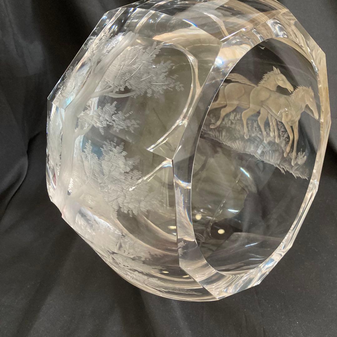 モーゼル　花瓶　馬　高さ約26cm