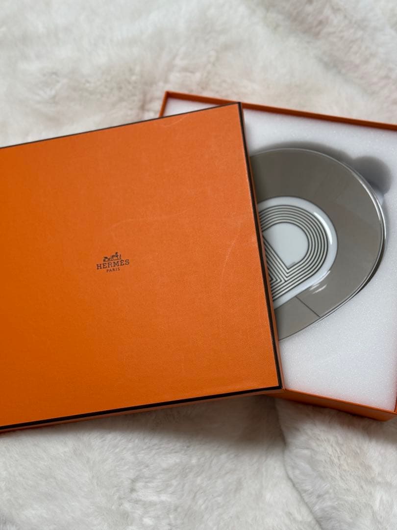 新品未使用☆ HERMES ラリー　オーバルプレート　グレー 2枚セット