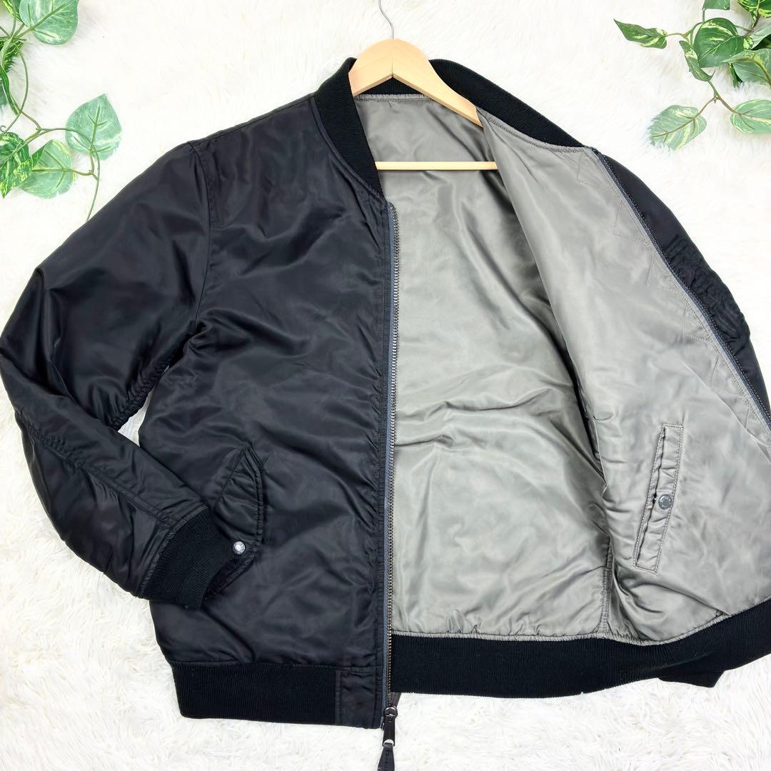 美品　アヴィレックス　リバーシブル　MA-1フライトジャケット　XL　黒　カーキ