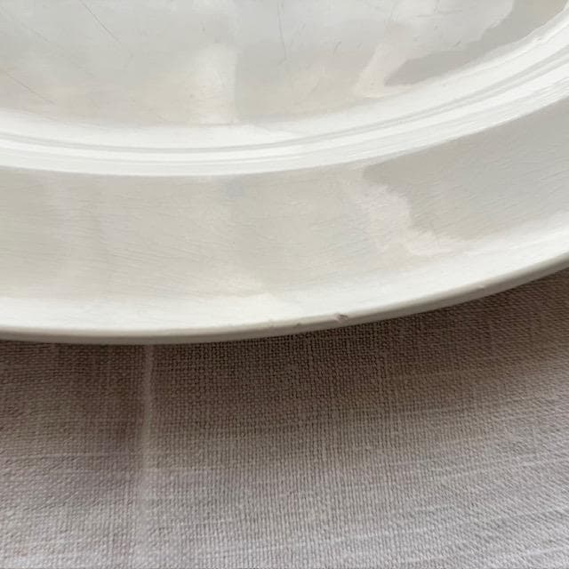 希少！美品◆クレイユ単刻印オーバルプレート大皿モントローオクトゴナルレリーフ雅姫