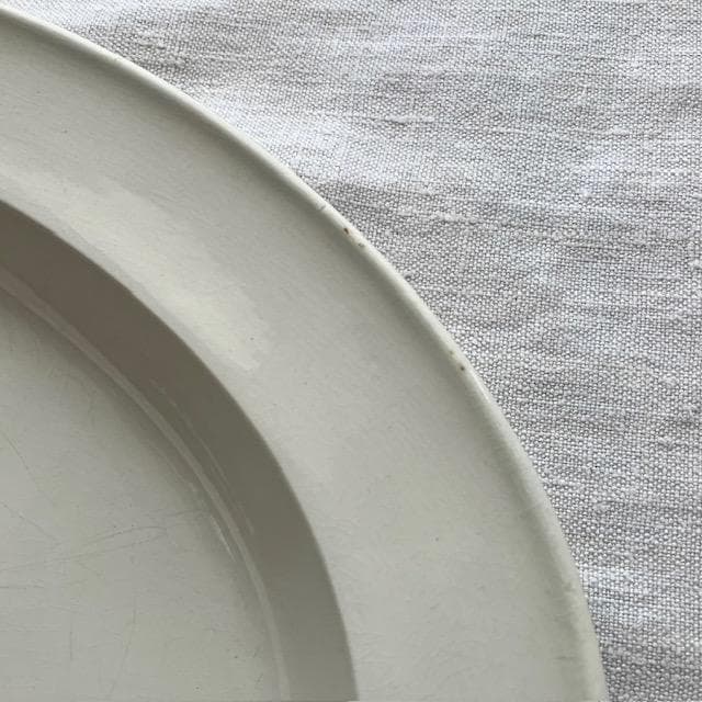 希少！美品◆クレイユ単刻印オーバルプレート大皿モントローオクトゴナルレリーフ雅姫