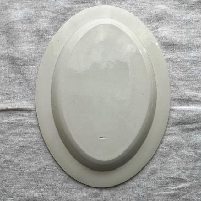 希少！美品◆クレイユ単刻印オーバルプレート大皿モントローオクトゴナルレリーフ雅姫