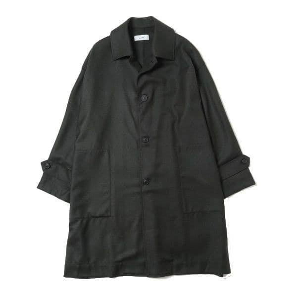 marka SHIRT COAT WOOL SOFT SERGE ブラック 3