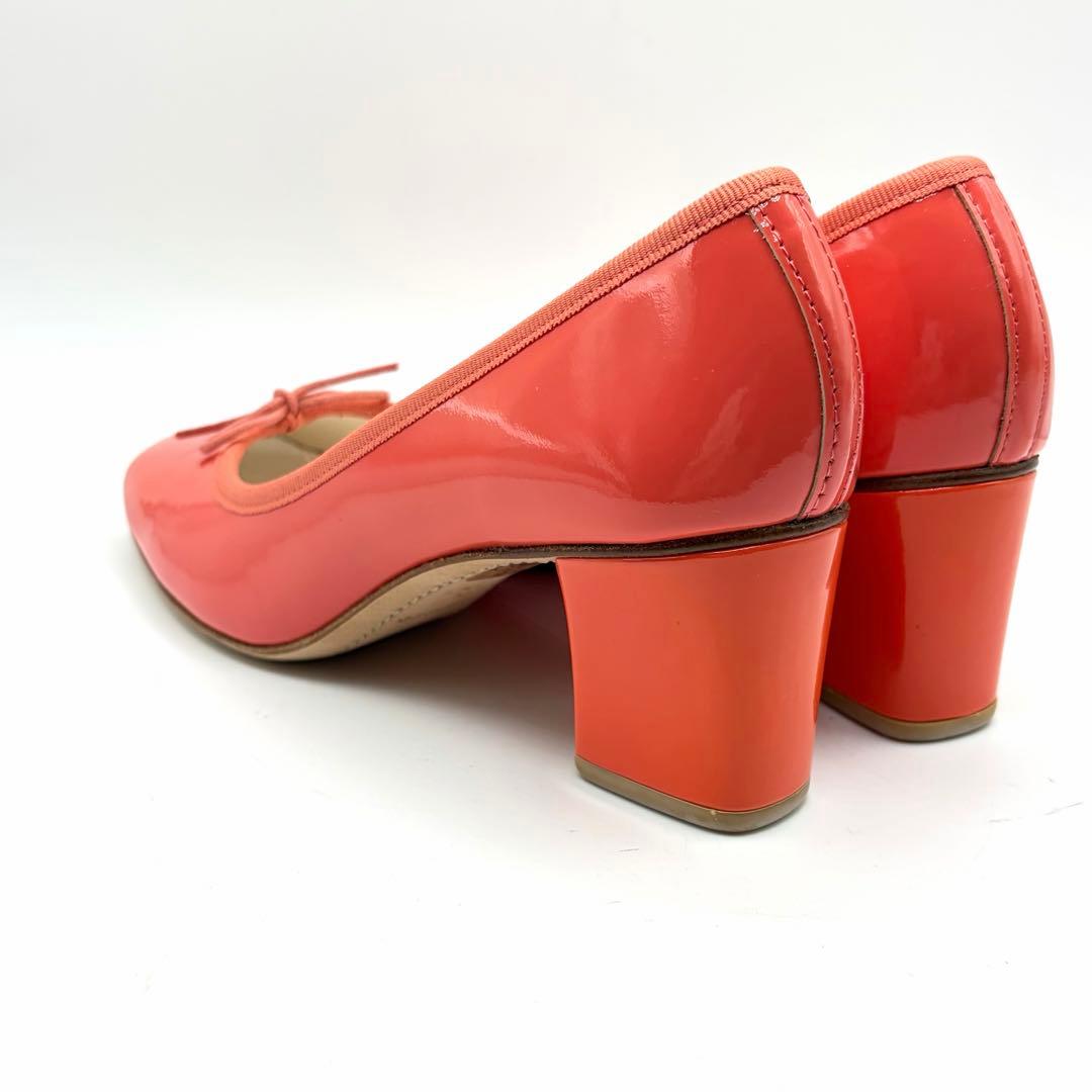 未使用級✨repetto パンプス パナム コーラルピンク エナメル 24㎝