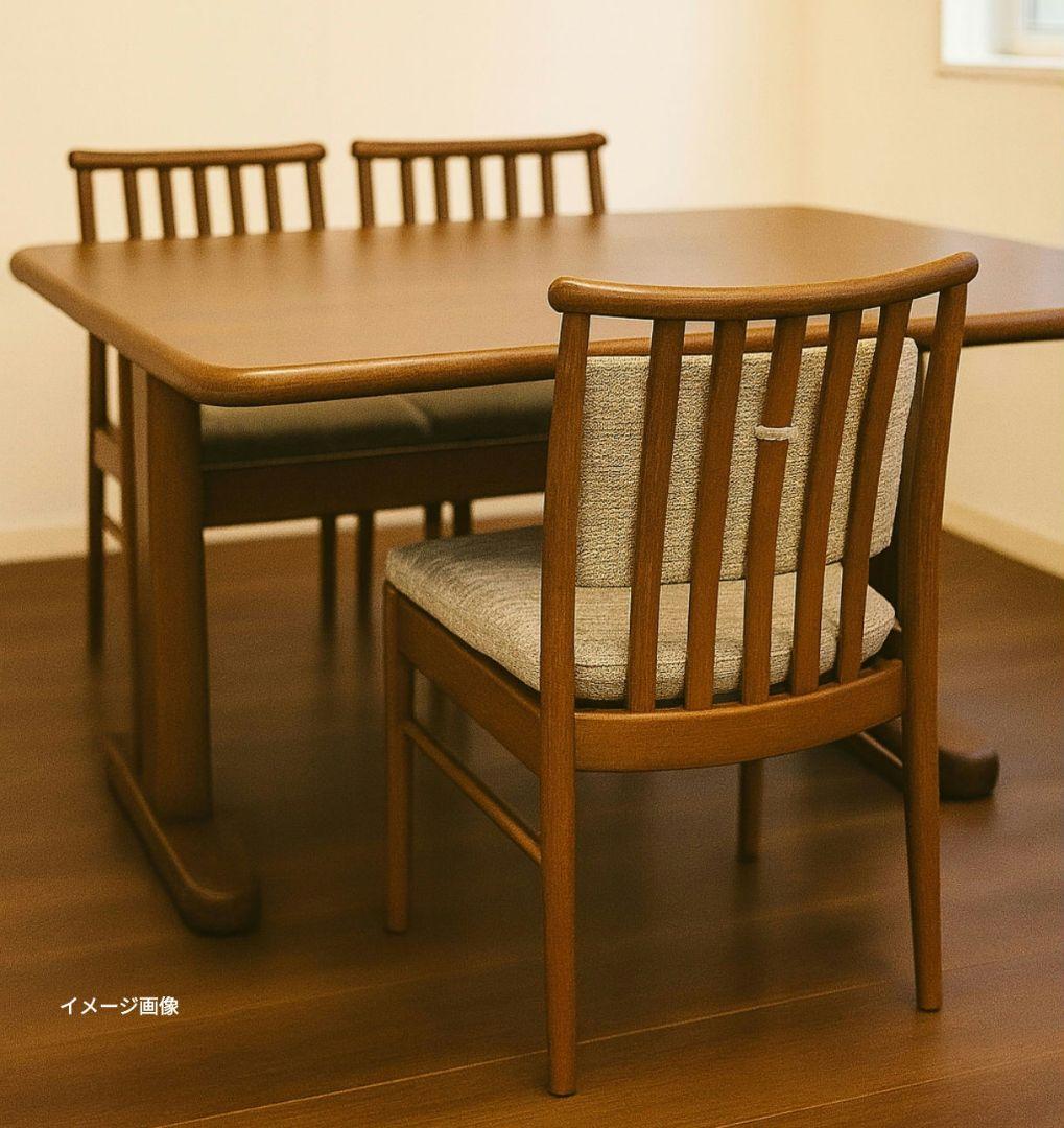 月末セール【大川家具】 TIFFANY ダイニングセット テーブル＆チェア3脚付