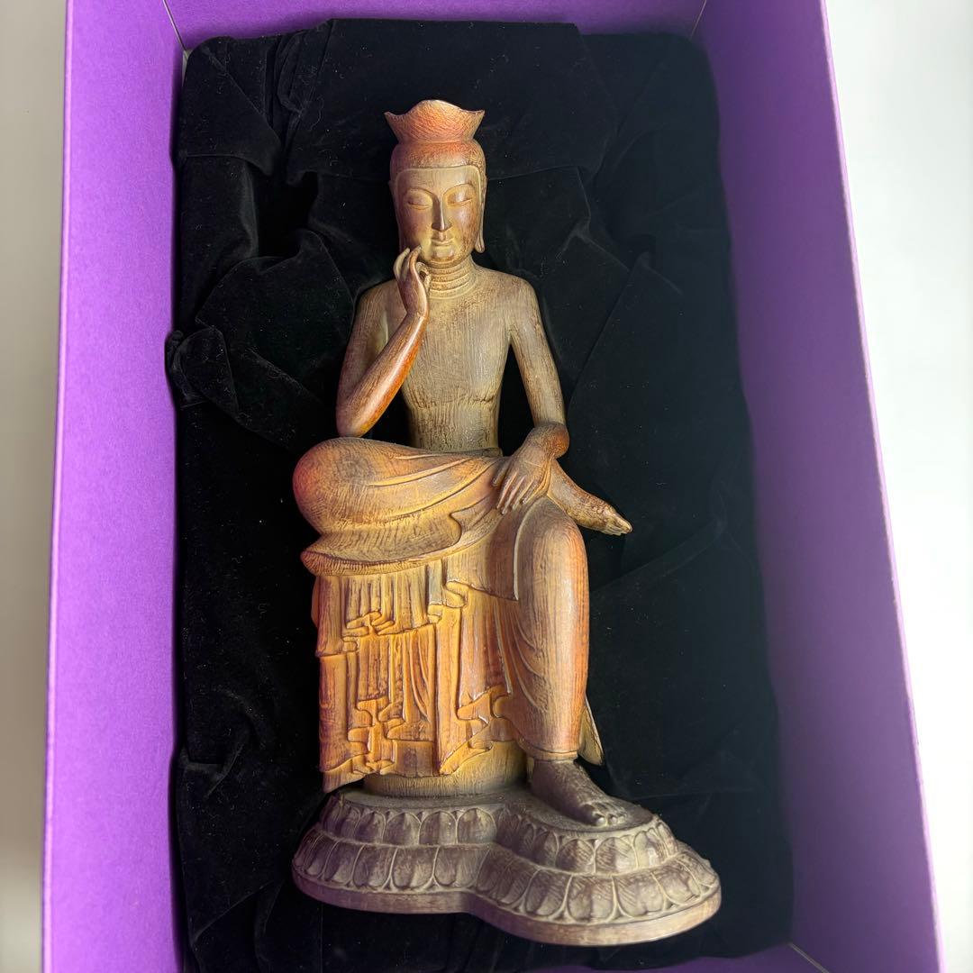 仏教美術 復刻 仏像 国宝 弥勒菩薩像 半跏思惟像イスム 細密 フィギュア